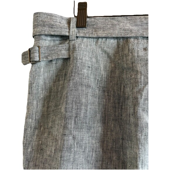 Nicole Farhi 100%‎ Linen Cropped Wide Leg Trouser Pants Grey Size 10 NEW No Tag - Picture 8 of 14